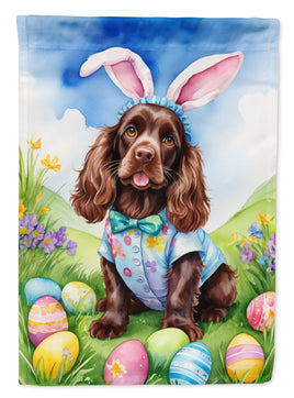 Cocker Spaniel Easter Egg Hunt House Flag
