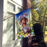 Dachshund Easter Egg Hunt House Flag