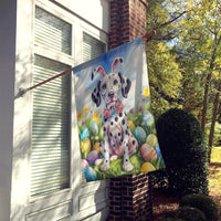 Dalmatian Easter Egg Hunt House Flag