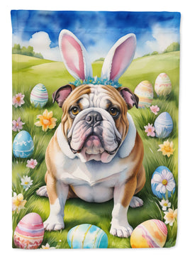 English Bulldog Easter Egg Hunt House Flag