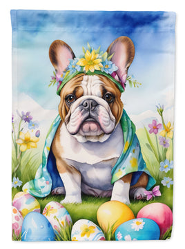 English Bulldog Easter Egg Hunt House Flag