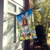 English Cocker Spaniel Easter Egg Hunt House Flag