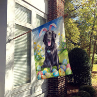 Flat-Coated Retriever Easter Egg Hunt House Flag