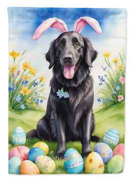 Flat-Coated Retriever Easter Egg Hunt House Flag