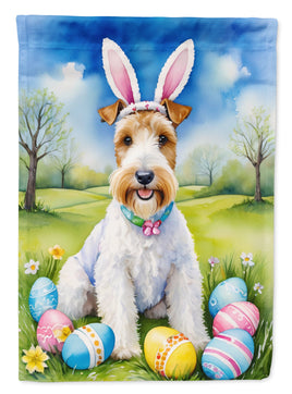 Fox Terrier Easter Egg Hunt House Flag