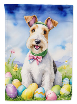 Fox Terrier Easter Egg Hunt House Flag