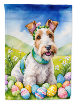 Fox Terrier Easter Egg Hunt House Flag