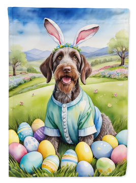 German Wirehaired Pointer Easter Egg Hunt House Flag