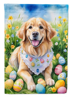 Golden Retriever Easter Egg Hunt House Flag