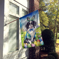 Japanese Chin Easter Egg Hunt House Flag