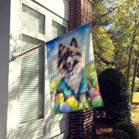 Keeshond Easter Egg Hunt House Flag