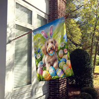 Labradoodle Easter Egg Hunt House Flag