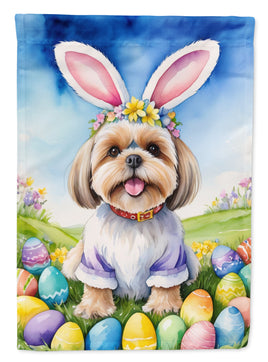 Lhasa Apso Easter Egg Hunt House Flag