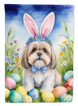 Lhasa Apso Easter Egg Hunt House Flag