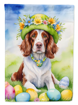 Welsh Springer Spaniel Easter Egg Hunt House Flag