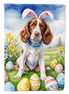 Welsh Springer Spaniel Easter Egg Hunt Garden Flag