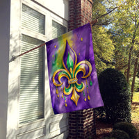Fleur de lis Mardi Gras House Flag