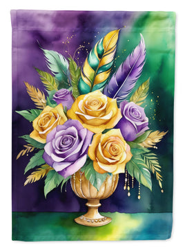 Flowers Mardi Gras House Flag