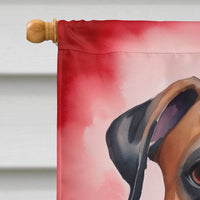 Boxer My Valentine House Flag