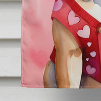 Bullmastiff My Valentine House Flag