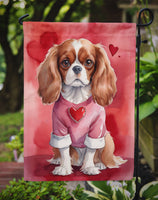 Cavalier Spaniel My Valentine Garden Flag