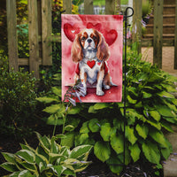Cavalier Spaniel My Valentine Garden Flag