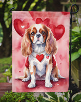 Cavalier Spaniel My Valentine Garden Flag