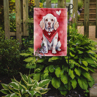 Clumber Spaniel My Valentine Garden Flag