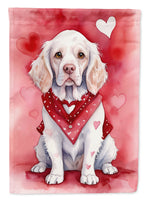 Clumber Spaniel My Valentine Garden Flag