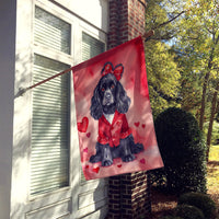 Cocker Spaniel My Valentine House Flag