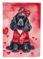 Cocker Spaniel My Valentine House Flag