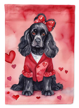 Cocker Spaniel My Valentine House Flag