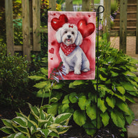 Coton de Tulear My Valentine Garden Flag