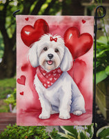 Coton de Tulear My Valentine Garden Flag