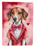 English Foxhound My Valentine House Flag