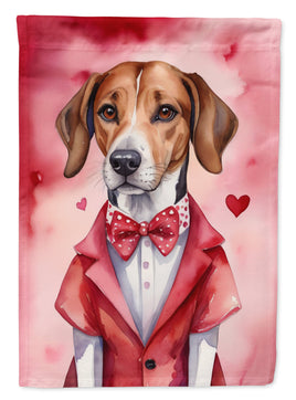 English Foxhound My Valentine House Flag