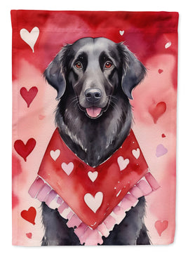 Flat-Coated Retriever My Valentine House Flag