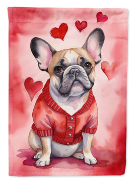 French Bulldog My Valentine House Flag