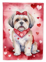 Lhasa Apso My Valentine House Flag