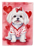 Maltese My Valentine House Flag