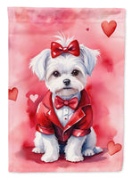 Maltese My Valentine House Flag