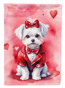 Maltese My Valentine House Flag