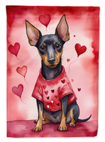 Manchester Terrier My Valentine House Flag
