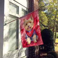 Norwich Terrier My Valentine House Flag