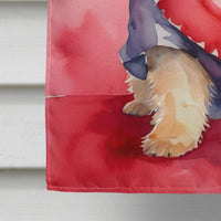 Norwich Terrier My Valentine House Flag