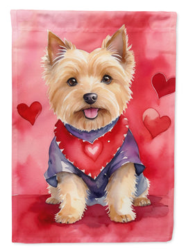Norwich Terrier My Valentine House Flag