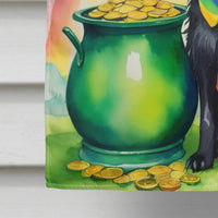 Belgian Sheepdog St Patrick's Day House Flag