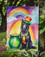 Belgian Sheepdog St Patrick's Day Garden Flag