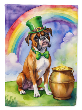 Boxer St Patrick's Day Garden Flag