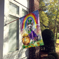 Chinese Crested St Patrick's Day House Flag